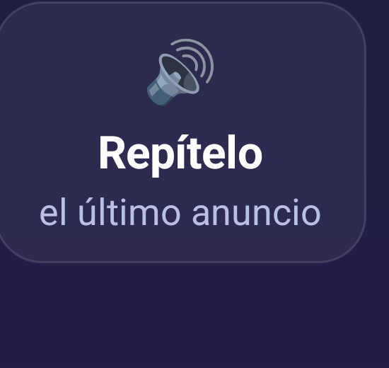 El botón «Repítelo» en la pantalla de estacionamiento activo