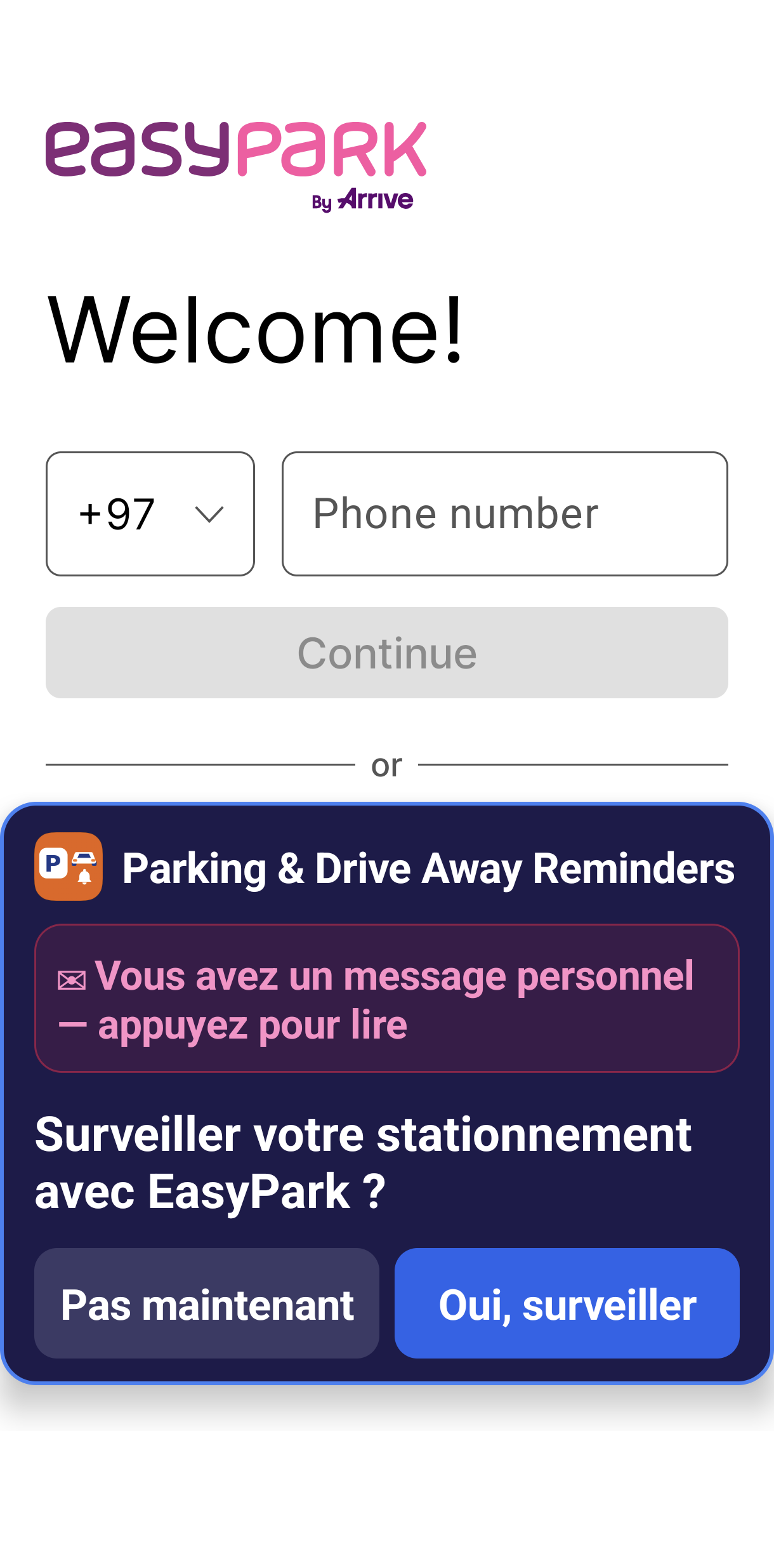 La barre rose sur la carte — un message personnel vous attend